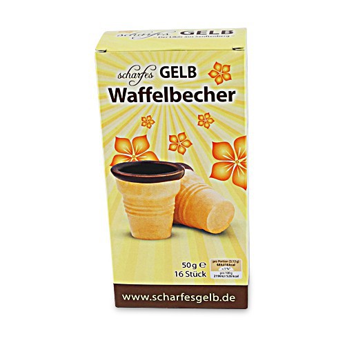 scharfes GELB Waffelbecher (16 St�ck / 50 g)