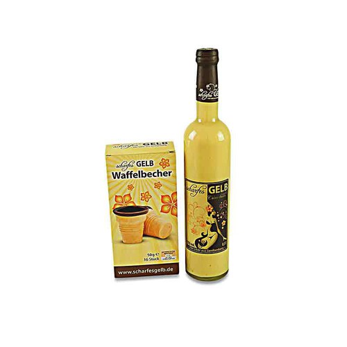 scharfes GELB Classic und scharfes GELB Waffelbecher Probierpaket
