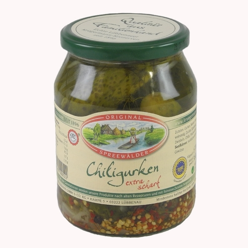 Kr�germanns Original Spreew�lder Chiligurken (720 ml Glas)