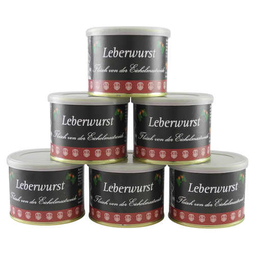 Leberwurst vom Eichelmastschwein 6er Pack (6 Dosen � 200 g)