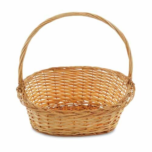 gro�er Geschenkkorb aus Spaltweide, ca. 51x40x45 cm (LxBxH)