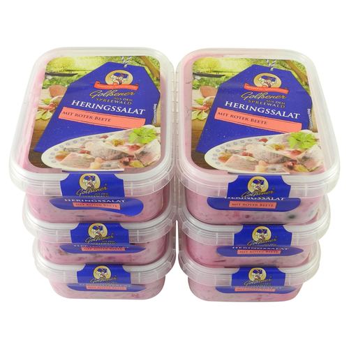 Heringssalat mit roter Beete von Gol�ener - 6er Set (6 Packungen � 200 g)