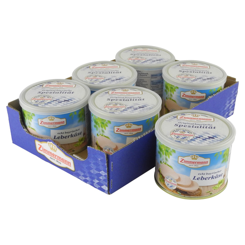 Bayrischer Leberk�se von Zimmermann - 6er Pack (6 Dosen � 200 g)