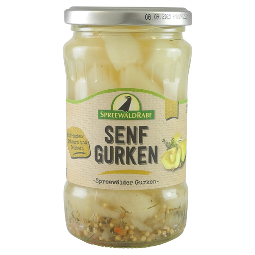 Senfgurken von Spreewald-Rabe (370 ml Glas)