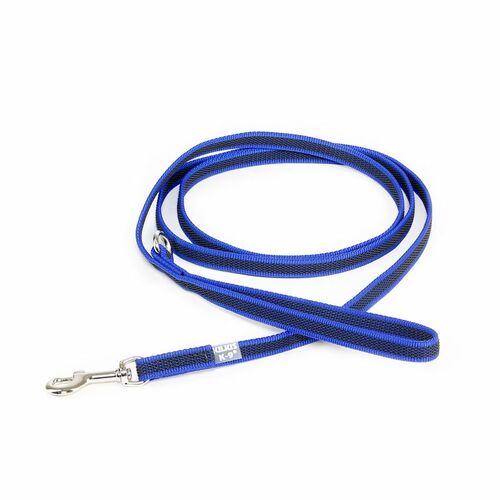 K9 gummierte Sportleine blau 14mm / 2m mit Schlaufe