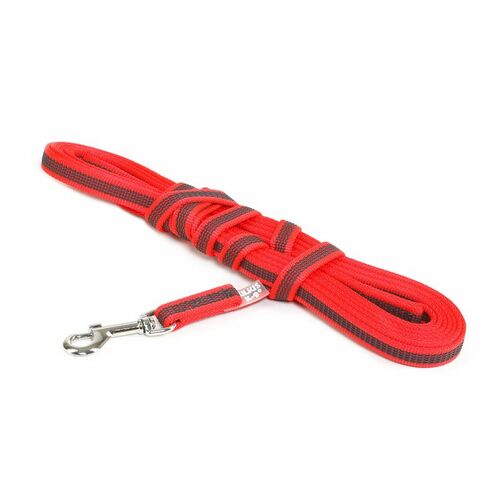 K9 gummierte Sportleine rot 14mm / 5m mit Schlaufe