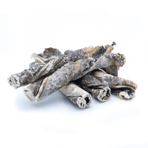 Dorschhaut Sticks gedreht