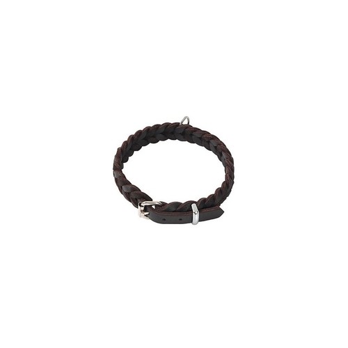 Lederhalsband geflochten 18mm 40-45cm