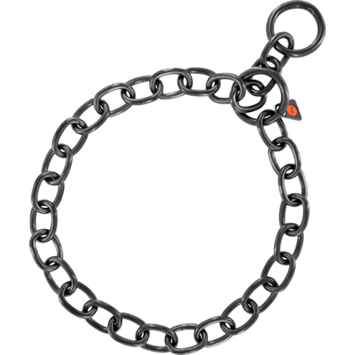 Edelstahl Halskette Inox Kettenhalsband 4mm schwarz medium extra stark