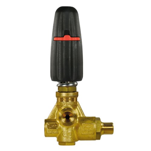Interpump Umlaufventil H-284, Eingang 3/8 Zoll IG, Ausgang 3/8 Zoll AG, Bypass 3/8 Zoll IG, max. 280 bar, max. 80-C