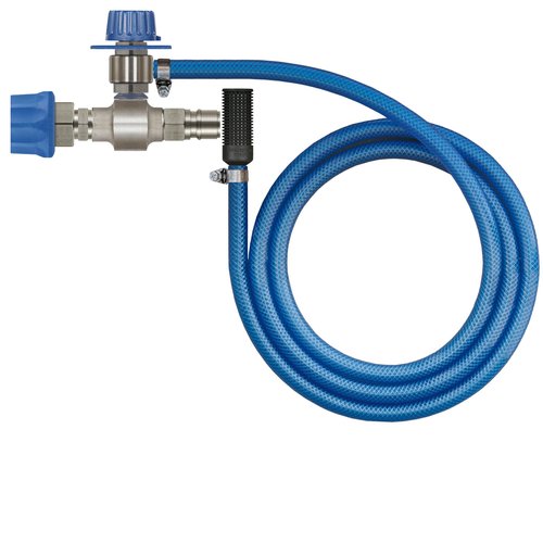 easyfoam365+ Injektor ST-160 mit Dosierventil und Saugschlauch, E/A= ST-45 Edelstahl, D=2.2 mm, max. 250 bar, max. 90-C, Edelstahl