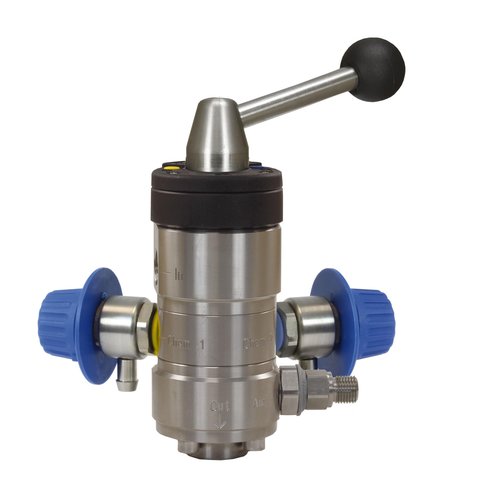 easyfoam365+ ST-164 Schaum- u. Desinfektionseinheit mit Druckluft + Dosierventil, E=3/8 IG, A=1/2 IG, D=1.3 mm, max. 350 bar, max. 100-C, Edelstahl