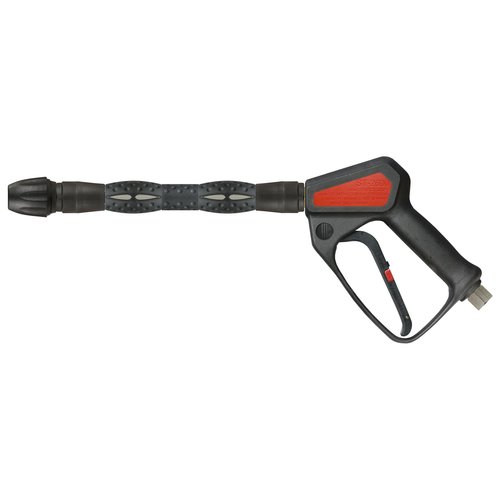 HD-Pistole ST-2600 mit Drehgelenk, E=3/8 IG drehbar, A=Verl�ngerung ST-9.1 350mm mit Kupplung KW, max. 310 bar, max. 150-C, max. 45 L/min