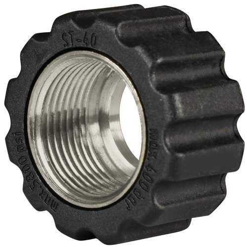 �berwurfmutter 22x1,5 17,3 mm Schwarz