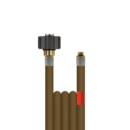30m Rohrreinigungsleitung R+M 1, DN4, braun, M22 berwurf auf 1/8 Zoll Aussengewinde, max. 99-C, max. 300bar