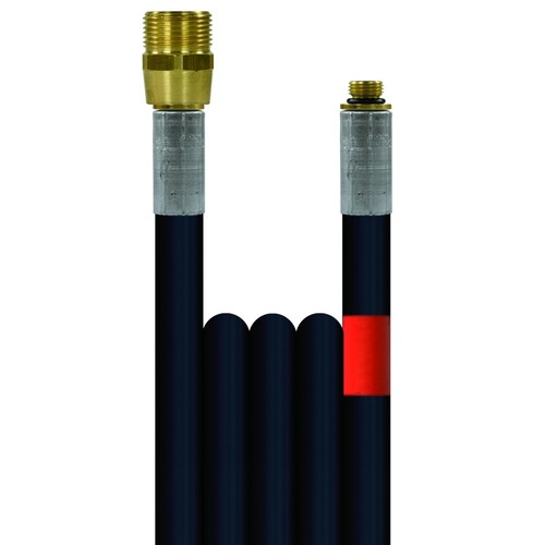 8m Rohrreinigungsleitung Flexy, DN6, schwarz, M22 Aussengewinde auf 1/8 Zoll Aussengewinde, max. 100-C, max. 300bar