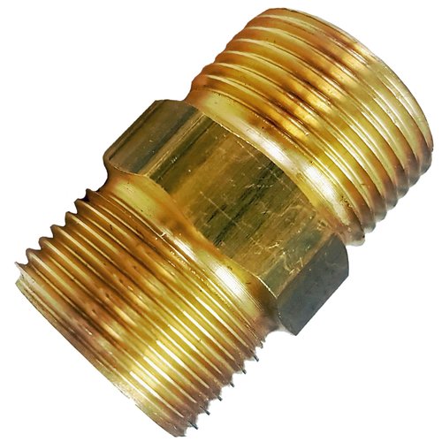 Schlauchverbinder M22 AG auf M22 AG, max. 400bar, Messing, SW 22