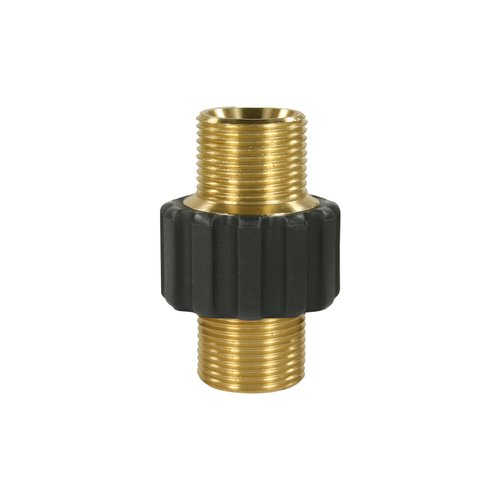 Schlauchverbinder M22 AG auf M22 AG, max. 400bar, Messing, SW 27