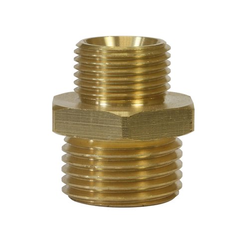 Doppelnippel reduziert 1/8 AG - 3/8 AG, max. 400bar, 23mm lang, Messing