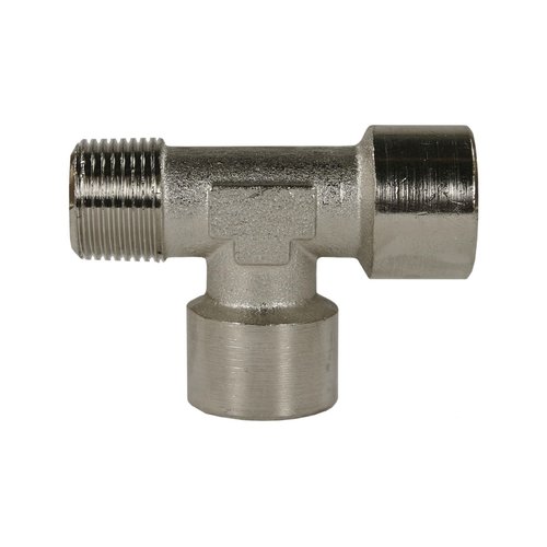 T-St�ck 1/2 IG-IG-AG, max. 150bar, Messing vernickelt