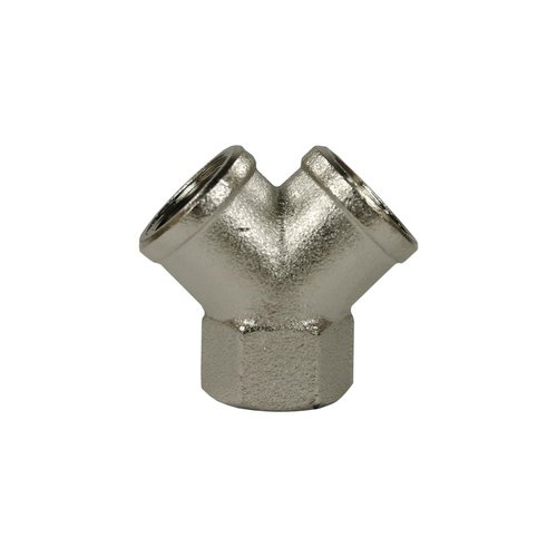 Y-St�ck 3/8 IG, max. 150bar, Messing vernickelt