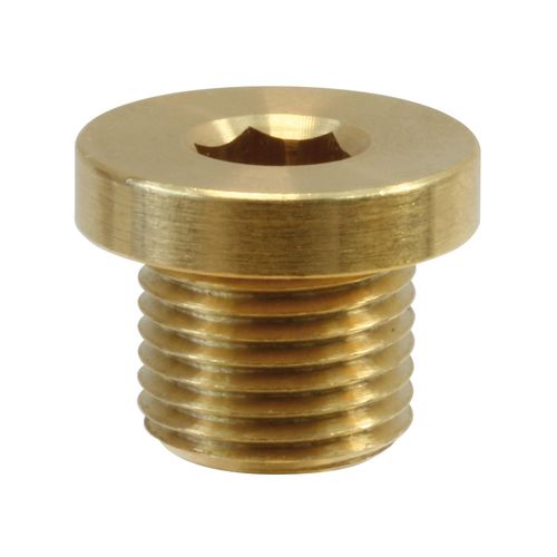 Stopfen 1/2 mit Rand, max. 250bar, Messing