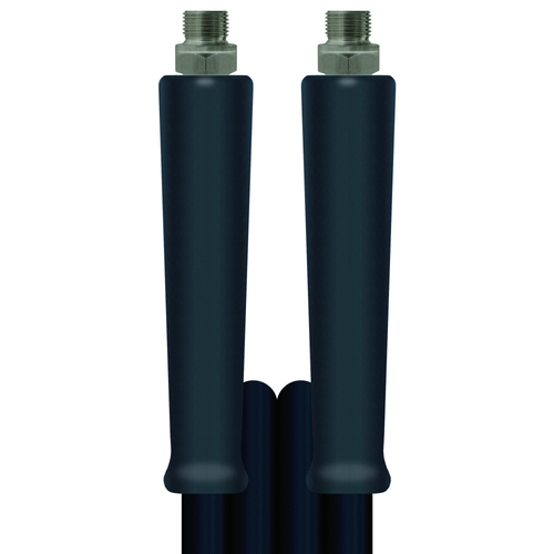 30m HD-Schlauch 2SC, DN10, schwarz, 3/8 Zoll Aussengewinde auf 3/8 Zoll Aussengewinde, max. 150-C, max. 400bar