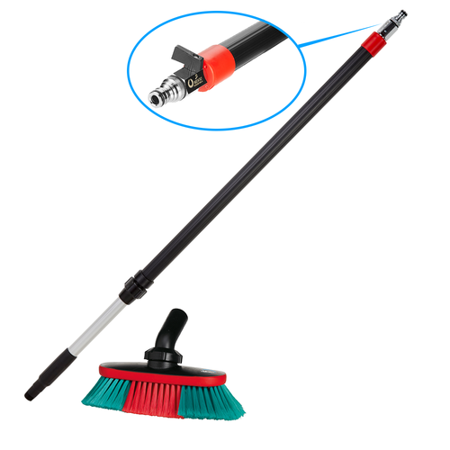 Vikan Transport Set: Autowaschb�rste mit Drehgelenk und Teleskopstiel mit Kugelhahn