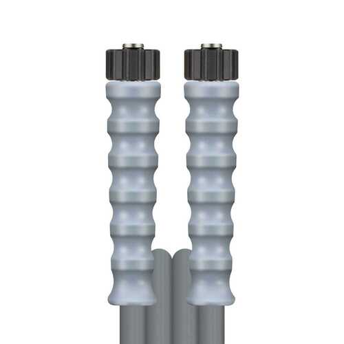 Hochdruckschlauch 1SN Grau, DN 8, max. 210 bar, gewickelte Decke, Nippel Edelstahl