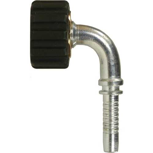 Pressnippel vormontiert, Handverschraubung, 90- abgewinkelt