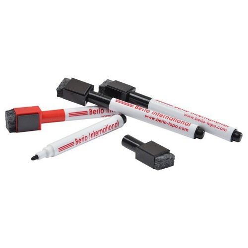 Berio Ersatzstift f�r Coachtafel 4er Set (3x schwarz/1x rot)