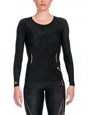SKINS A400 Womens Top Long Sleeve black/gold B33156005