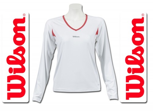 Wilson Damen Performance Longsleeve wei�/rot