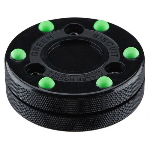 Green Biscuit Roller Hockey Puck