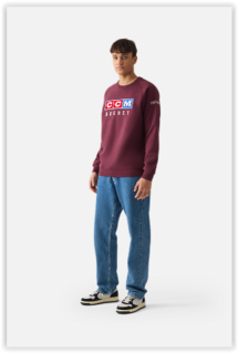 CCM Vintage FLEECE CREW Crew f�r Erwachsene