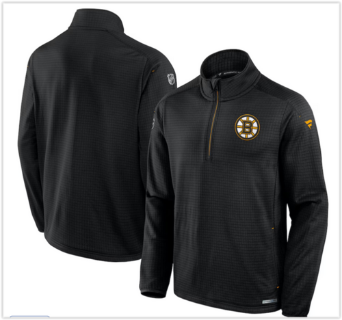 Boston Bruins Fanatics Big & Tall Authentic Pro Viertelrei�verschluss-Oberteil - Schwarz