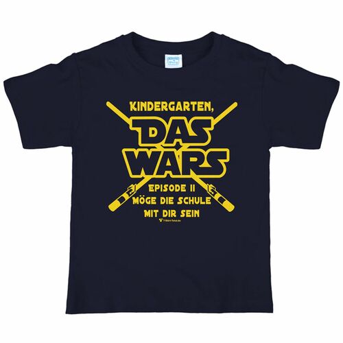 Kinder T-Shirt Kindergarten Das Wars navy Schulanfang Zuckert�te