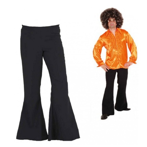 Schlaghose Schwarz Hippie 70er Jahre f�r Herren