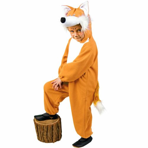 Fuchs Kost�m Foxy Fleece-Overall f�r Kinder