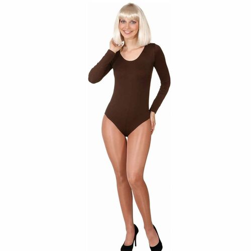 Langarm-Body dunkelbraun Kost�m-Zubeh�r f�r Damen