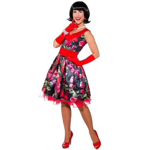 Rockabilly Kost�m Miss Flower f�r Damen