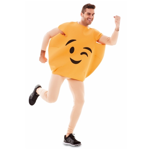 Emoticon Kost�m Zwinkerndes Gesicht Emoji f�r Erwachsene