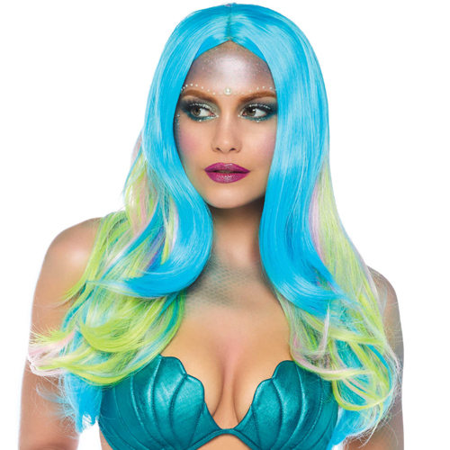 Meerjungfrau Per�cke Wassernixe buntes Langhaar f�r Damen