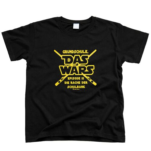 T-Shirt Kinder Grundschule Das Wars Schwarz mit Spruch