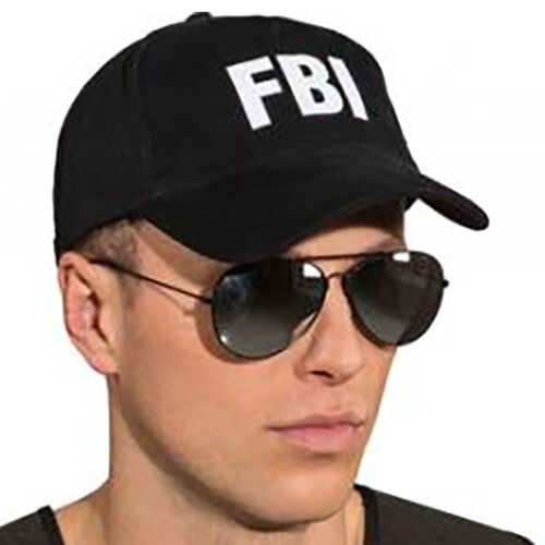 FBI M�tze Basecap schwarz Kost�m-Zubeh�r f�r Erwachsene