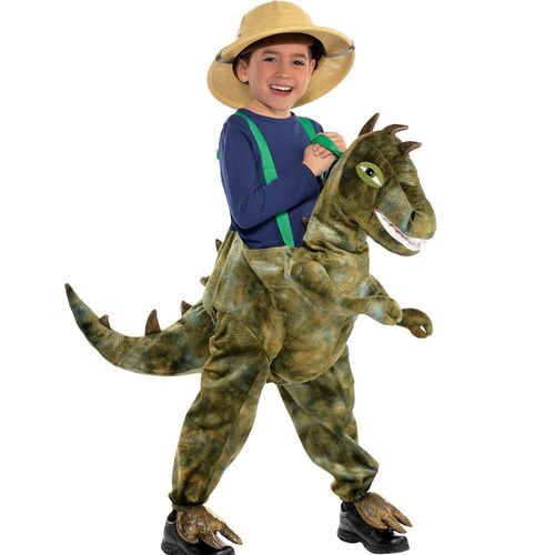 T-Rex Kost�m Reitender Dino Tragmich mit leuchtenden Augen & Sound f�r Kinder