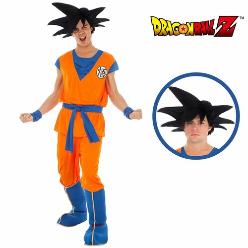 Dragon Ball Z Goku Kost�m inkl. Per�cke f�r Herren