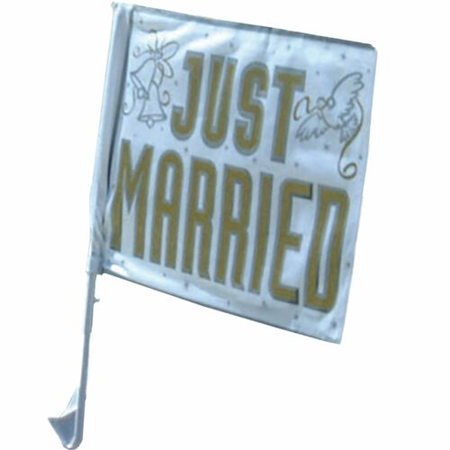 Hochzeit Autofahne Just Married Deko Auto Hochzeitsfeier