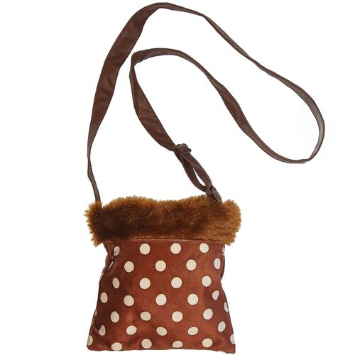 Handtasche Reh Tasche gepunktet 23 x 31 cm mit Rei�verschluss f�r Damen