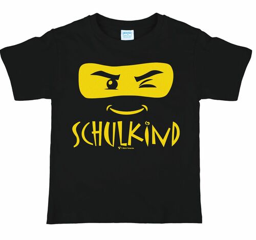 Kinder T-Shirt Schulkind ABC-Sch�tze, schwarz